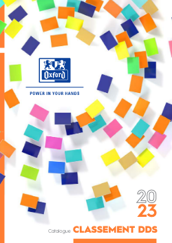 Oxford Catalogue Classement DDS 2023