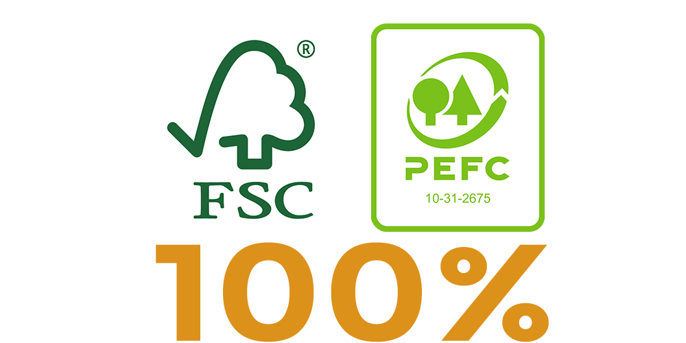 100% certifiés FSC PEFC